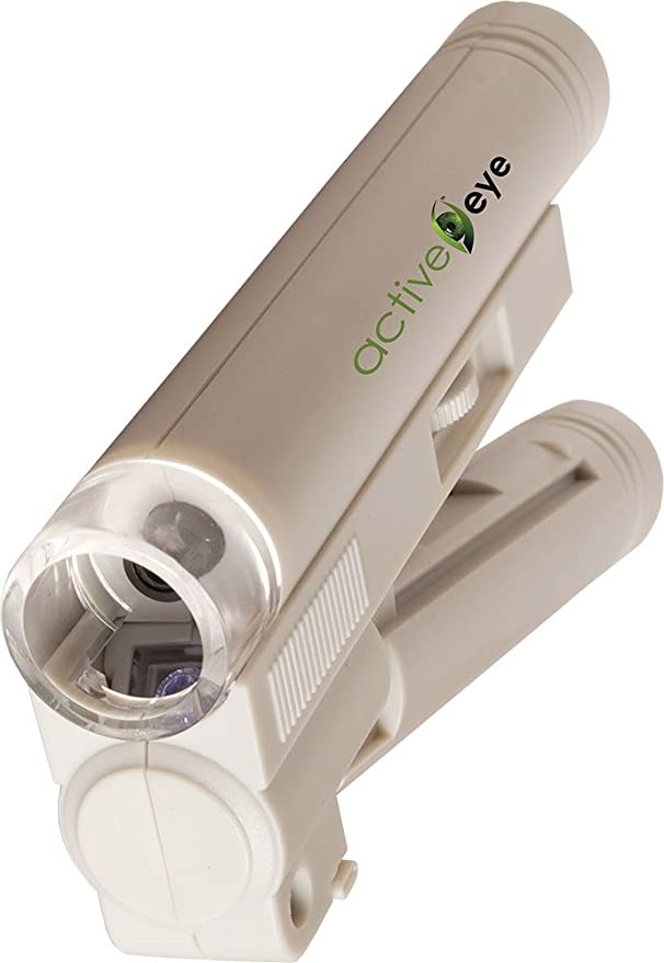 Active eye illuminated 100x microscope