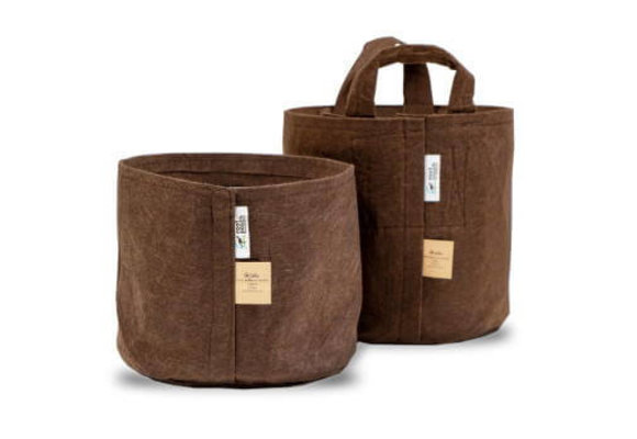 Root pouch 7 gallon brown fabric