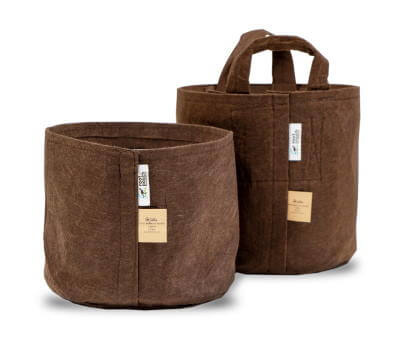 Root pouch 7 gallon brown fabric