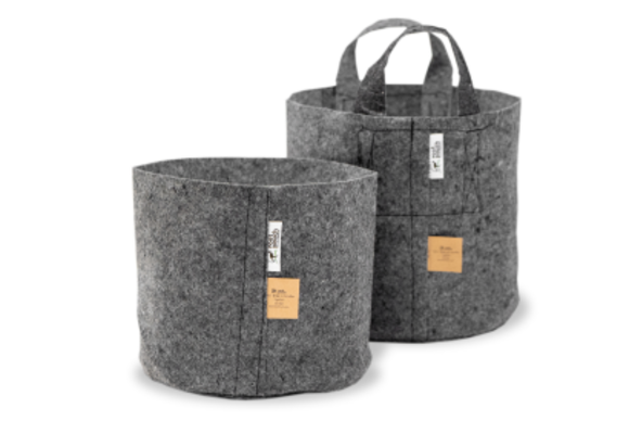 Root pouch 15 gallon grey fabric