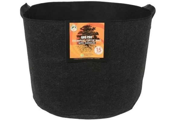 Gro pro 15 gallon fabric w/handles black