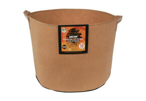 Gro pro 15 gallon fabric w/handles tan