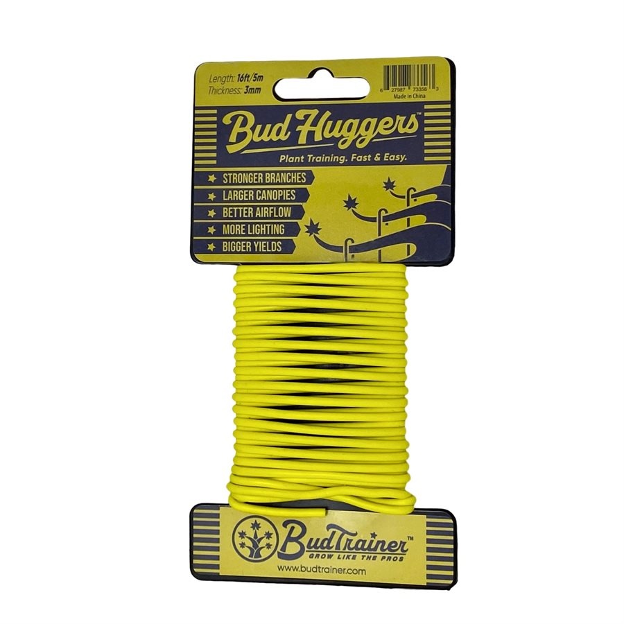 Bud trainer Bud Huggers 16 ft yellow twist tie