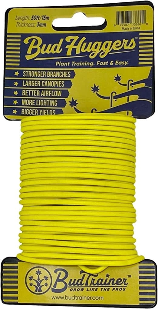 Bud trainer bud huggers 50ft yellow twist tie