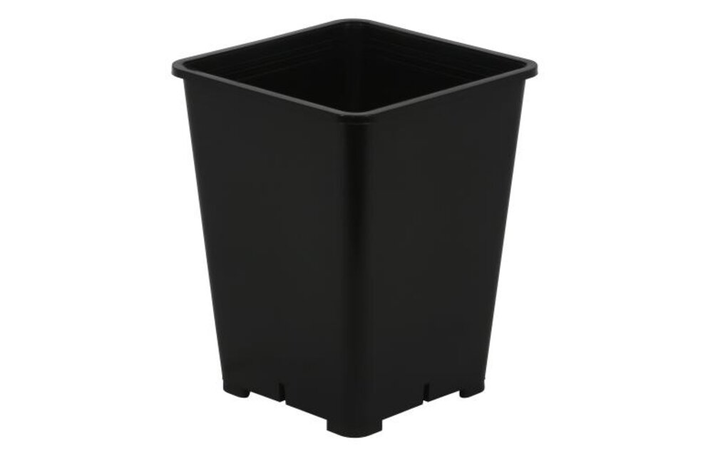 Gro pro square 2 gallon plastic pot Black
