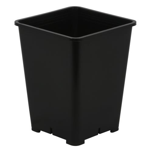 Gro pro square 2 gallon plastic pot Black