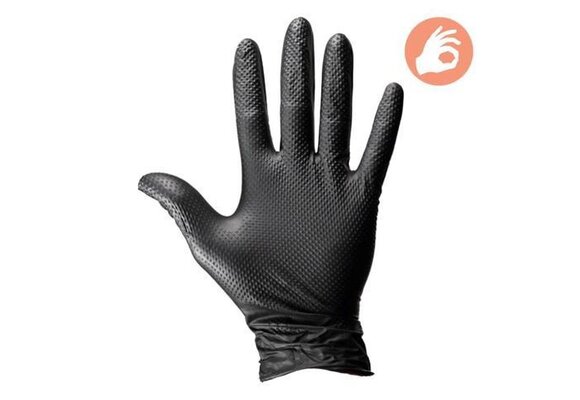 Dirt defense 6mil diamond grip gloves medium