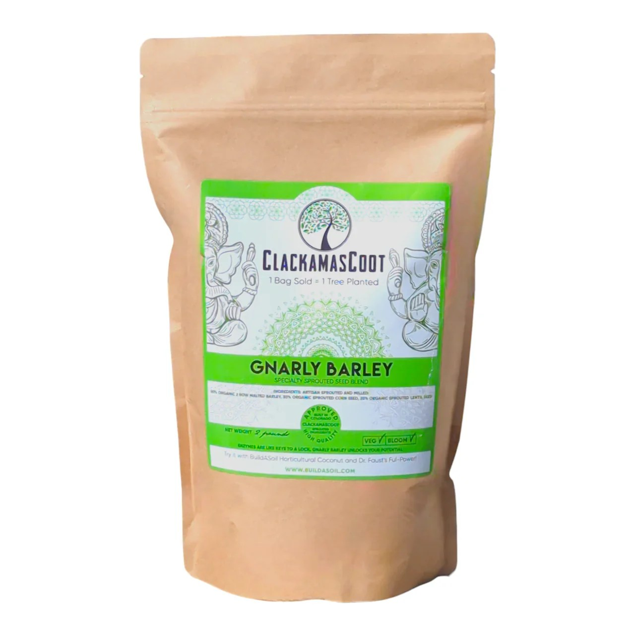 B.A.S gnarly barley MILLED 2 pounds