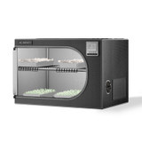 Clone tent with support bars and shelves 24x24x36