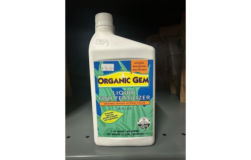 Organic Gem Liquid fish fertilizer from BAS