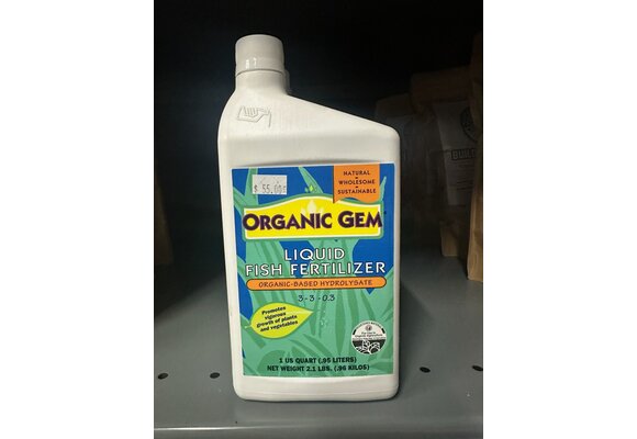 Organic Gem Liquid fish fertilizer from BAS