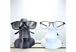 Black face glasses holder