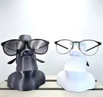 Black face glasses holder