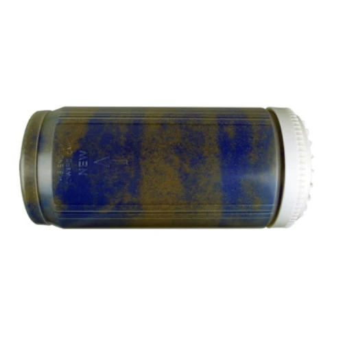 Hydrologic color changing de-ionization post filter