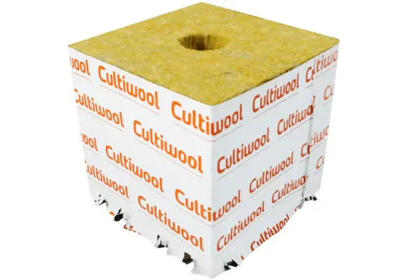 Cultiwool 6” x 6” x 6” rock wool blocks