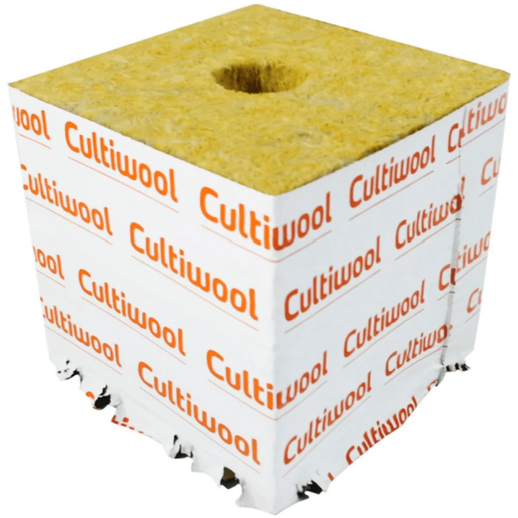 Cultiwool 6” x 6” x 6” rock wool blocks