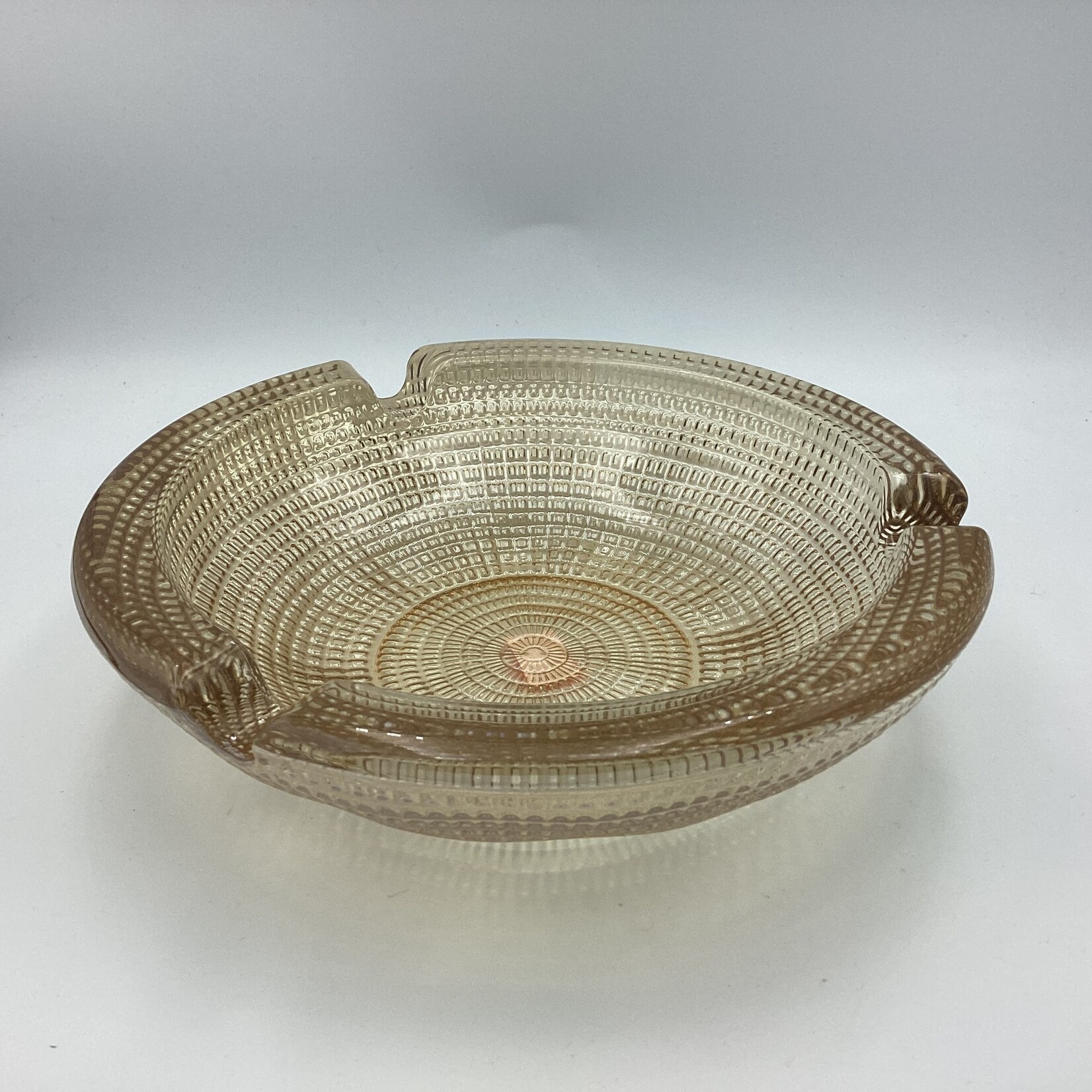 Fujima Fujima Round Amber Glass Bowl Ashtray