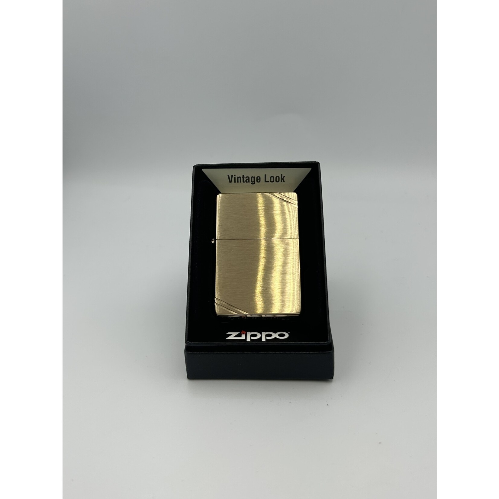 Zippo Vintage Brush Finish Brass Zippo
