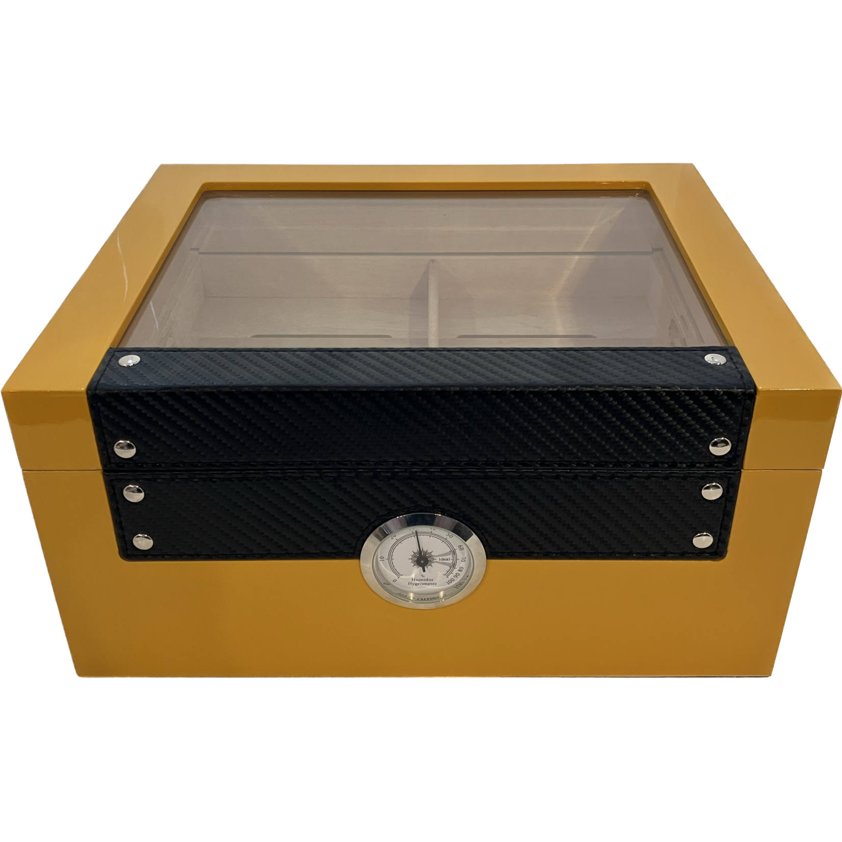 Just Cigars Button Humidor Yellow