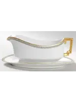 HEINRICH CLARIDGE GRAVY BOAT/ATTACHED UNDERPLATE