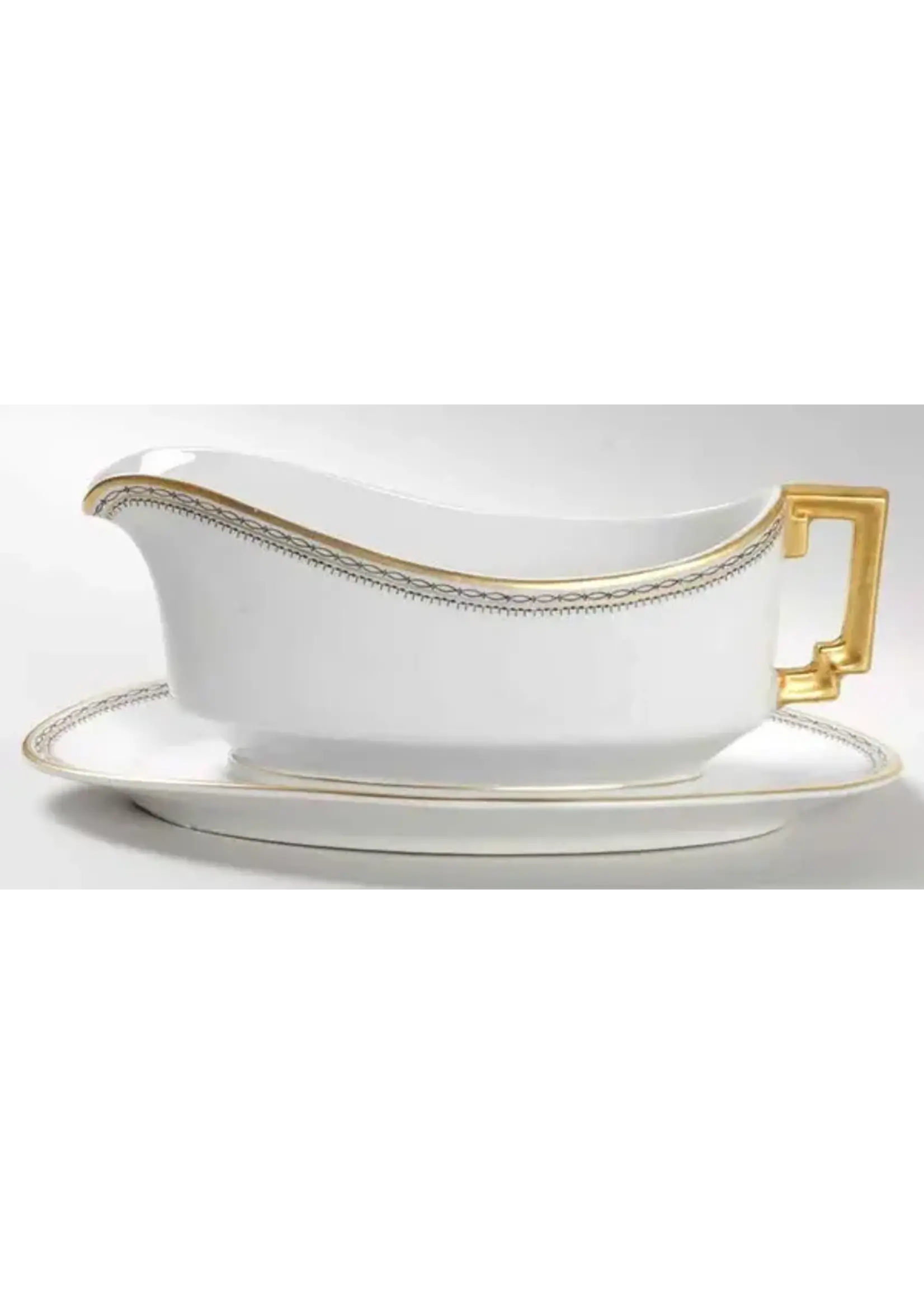 HEINRICH CLARIDGE GRAVY BOAT/ATTACHED UNDERPLATE