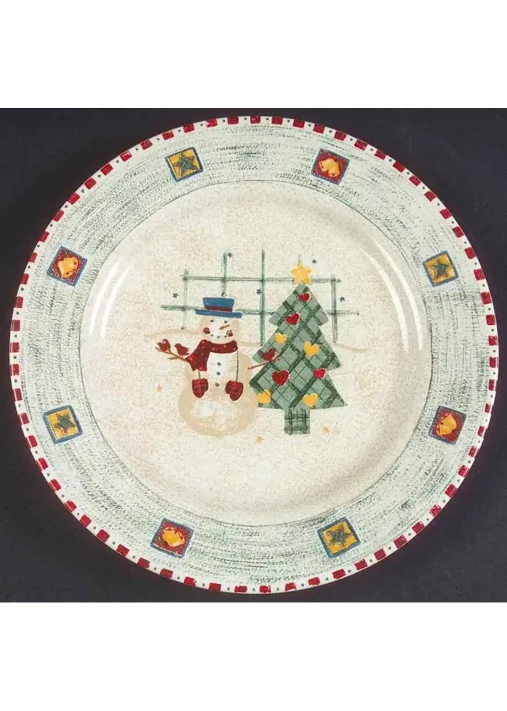 GIBSON SNOWMAN SALAD/DESSERT PLATE 7 3/4"