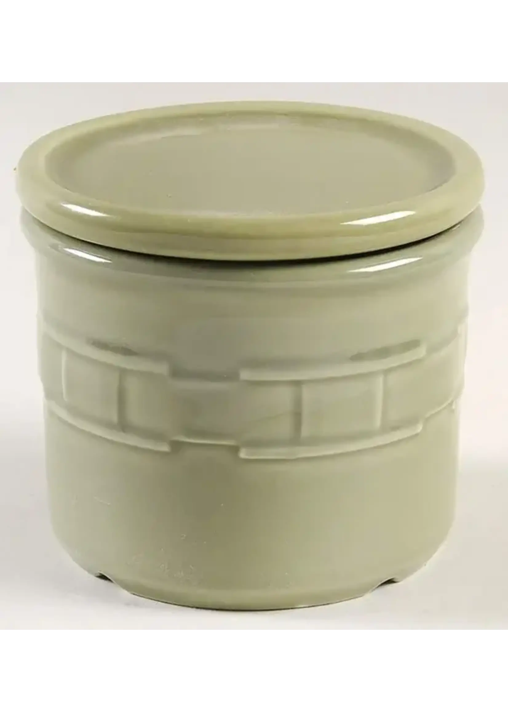 LONGABERGER WOVEN TRADITIONS SAGE CROCK AND LID 1 PINT