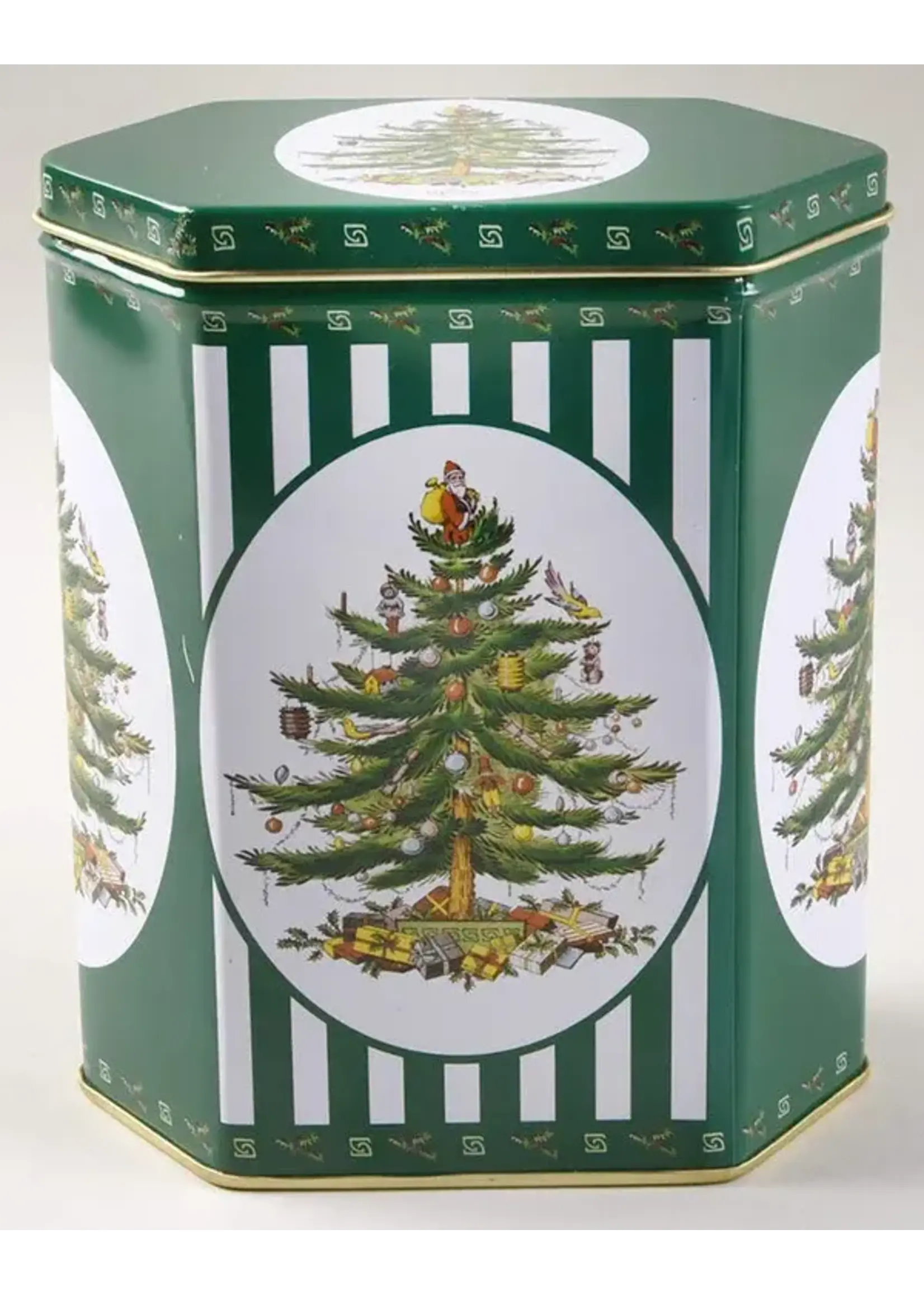 SPODE CHRISTMAS TREE TIN GREEN 6"