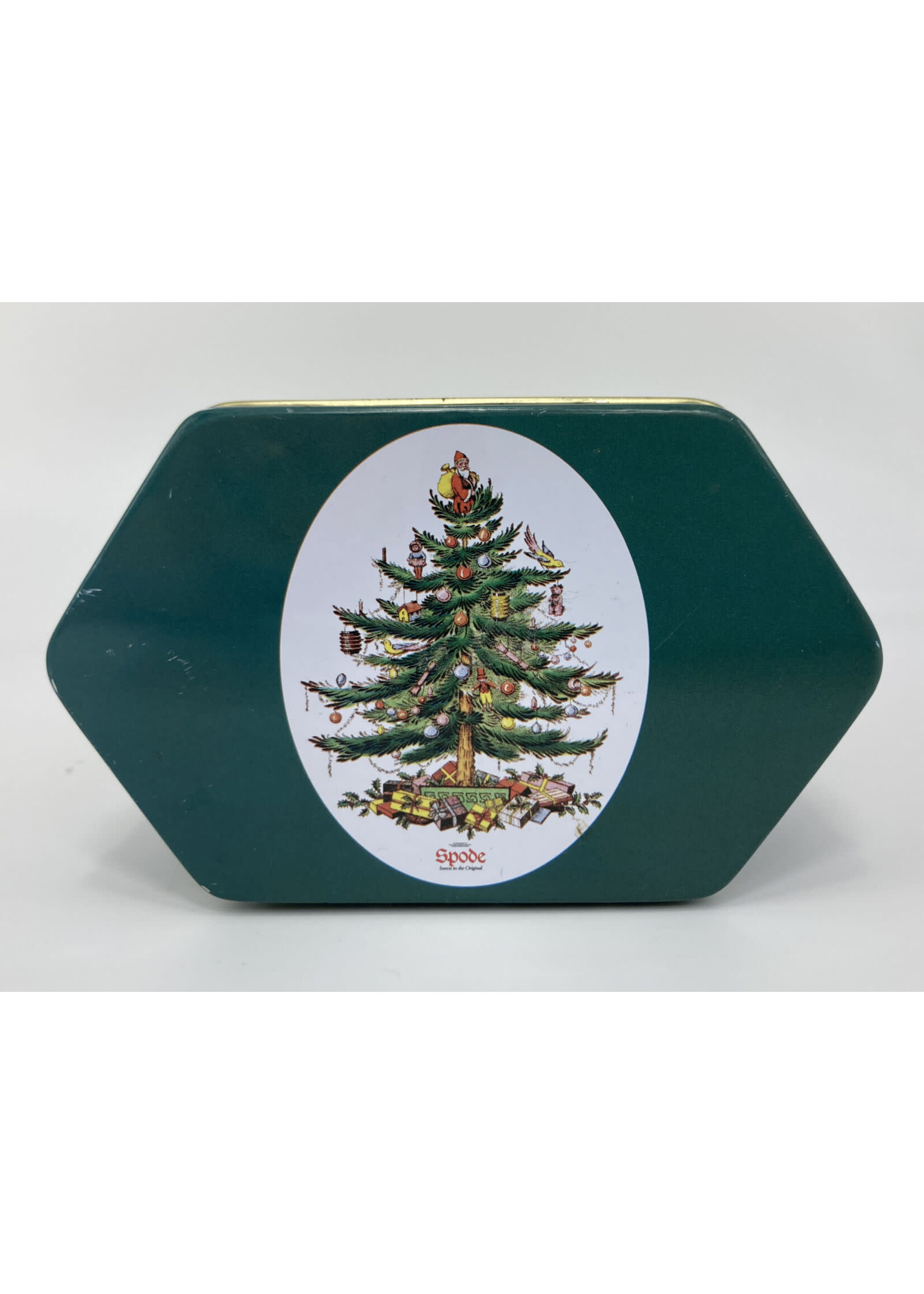 SPODE CHRISTMAS TREE TIN GREEN 6"