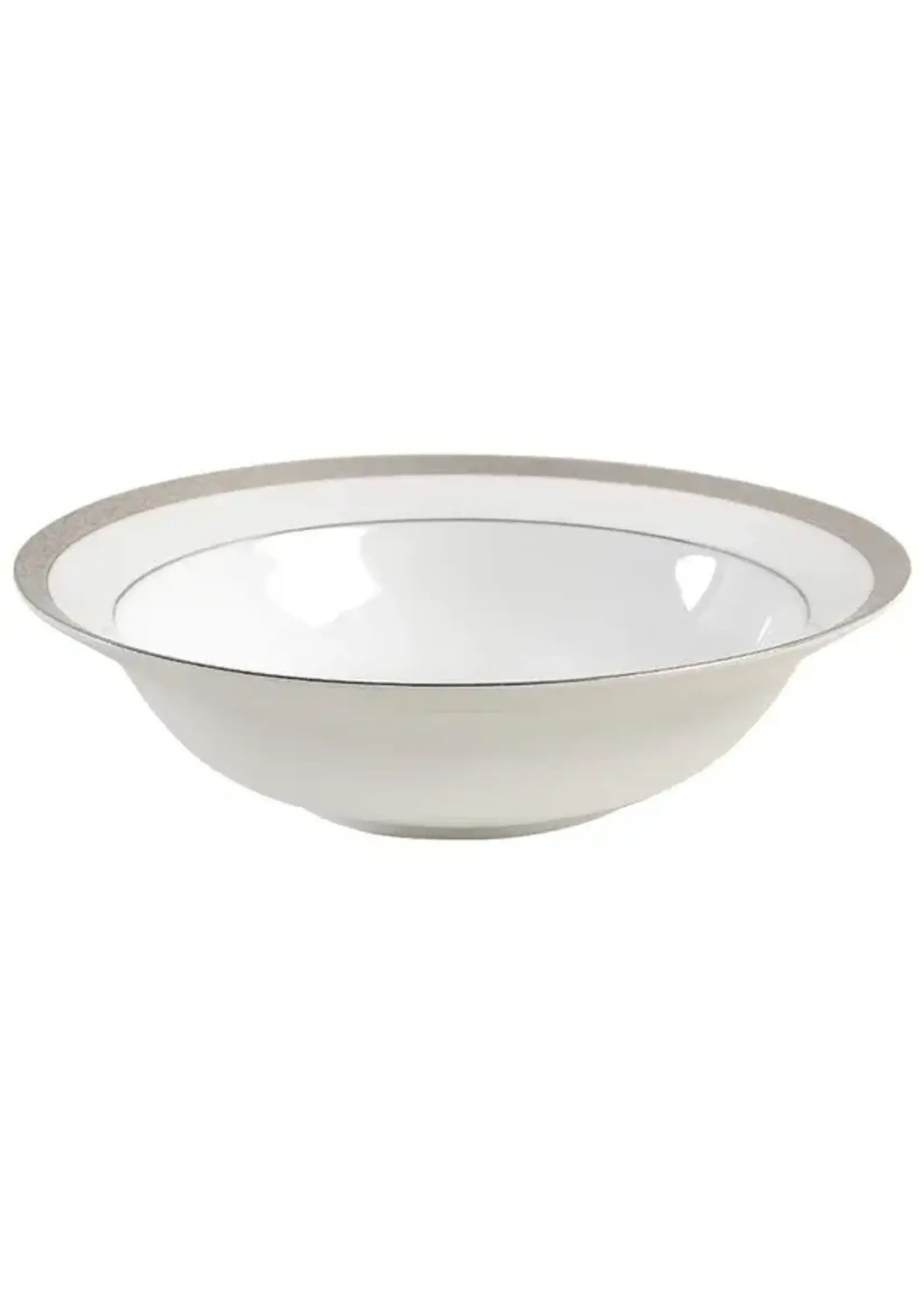 NIKKO PLATINUM FILIGREE ROUND VEGETABLE BOWL 9"