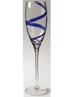 PIER 1 SWIRLINE COBALT CHAMPAGNE 9 7/8"