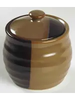 SANGO GOLD DUST BLACK SUGAR BOWL WITH LID 4"