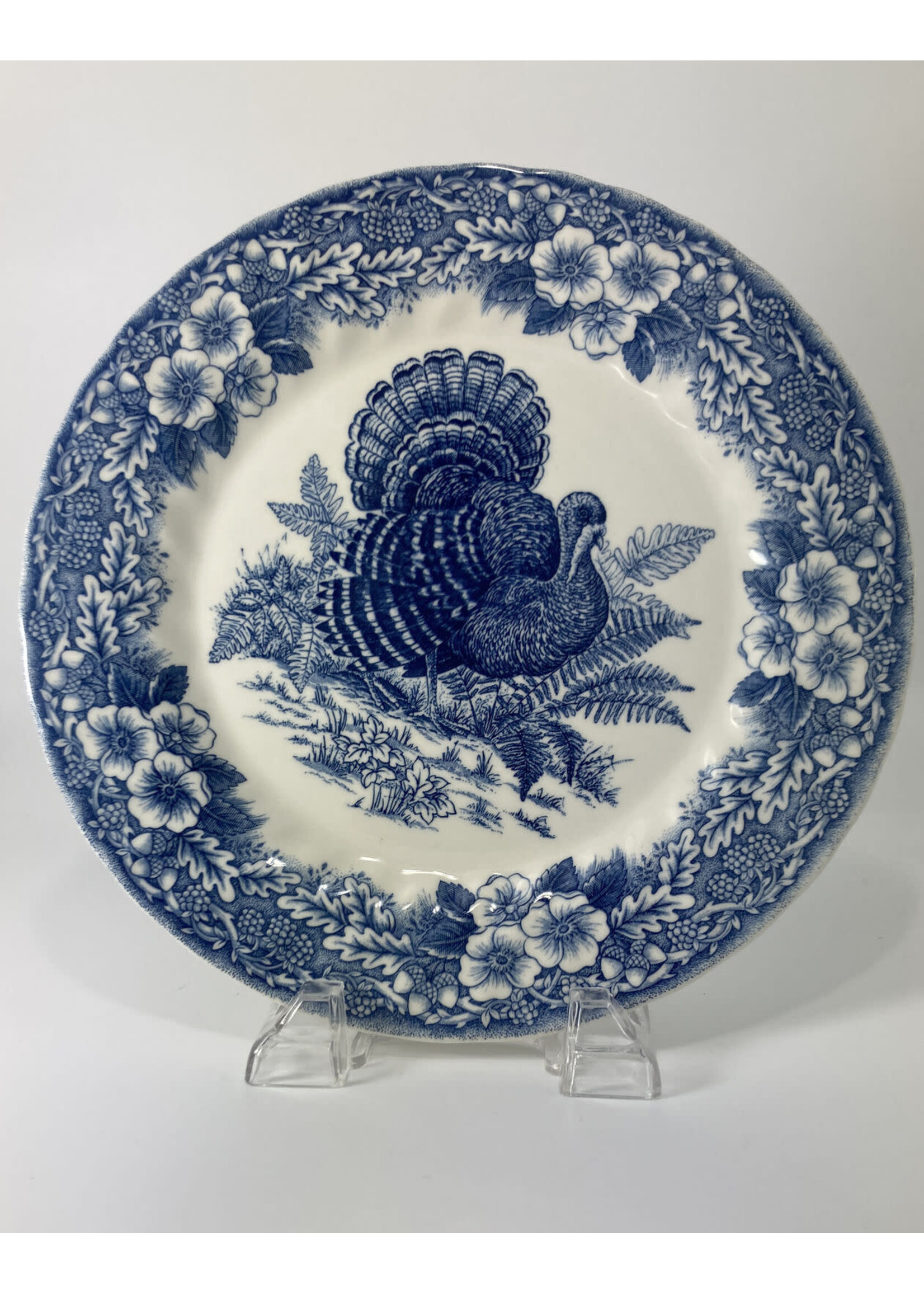 CHURCHILL THANKSGIVING BLUE DINNER PLATE 10"