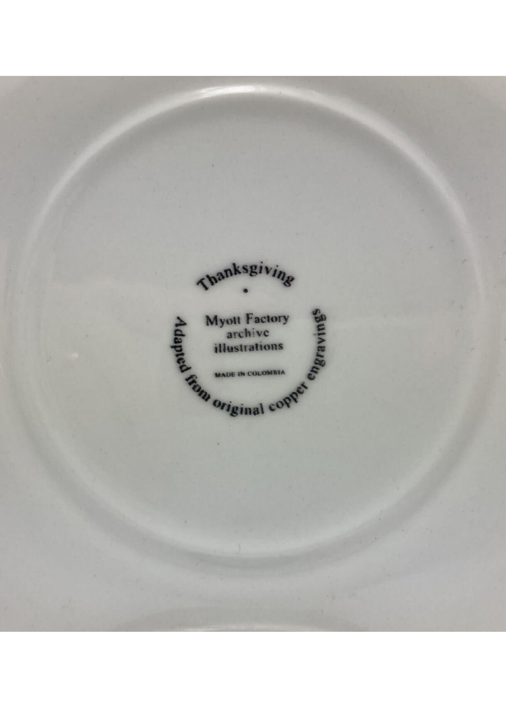 CHURCHILL THANKSGIVING BLUE DINNER PLATE 10"