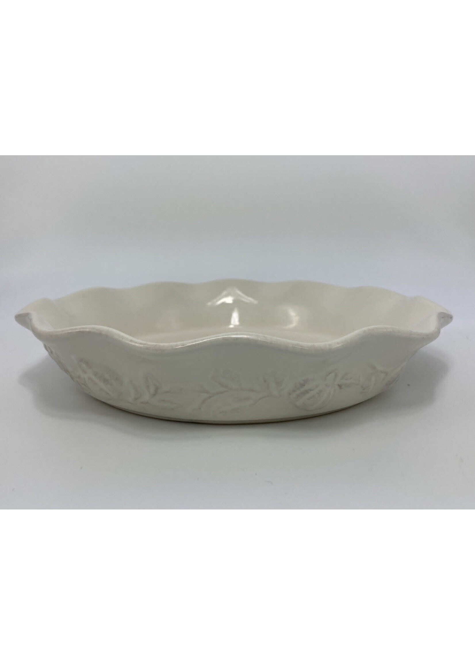 SUR LA TABLE PUMPKIN WHITE PIE DISH 10"