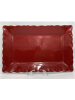 HOME RED RECTANGULAR PLATTER 15"