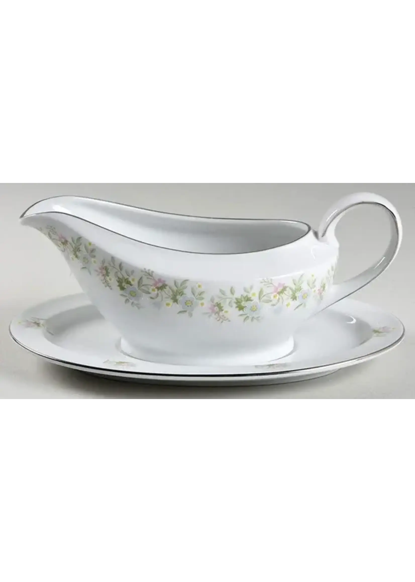 JOHANN HAVILAND FOREVER SPRING GRAVY BOAT & UNDERPLATE