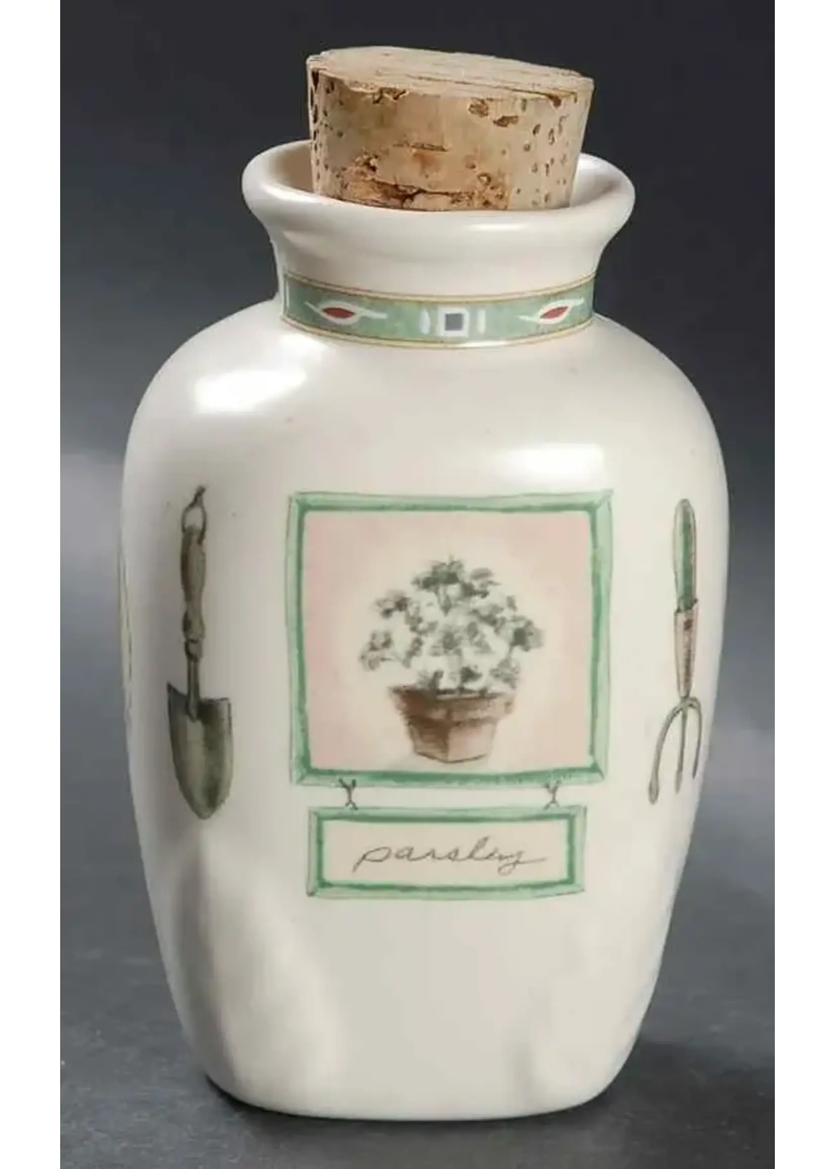 PFALTZGRAFF PFALTZGRAFF NATUREWOOD SPICE JAR & CORK PARSLEY 4 3/8"