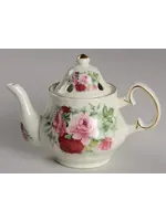 BAUM BROTHERS VICTORIAN ROSE POTPOURRI TEAPOT JAR & LID