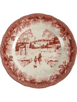 222 FIFTH POINSETTIA TOILE SALAD PLATE 8 5/8"