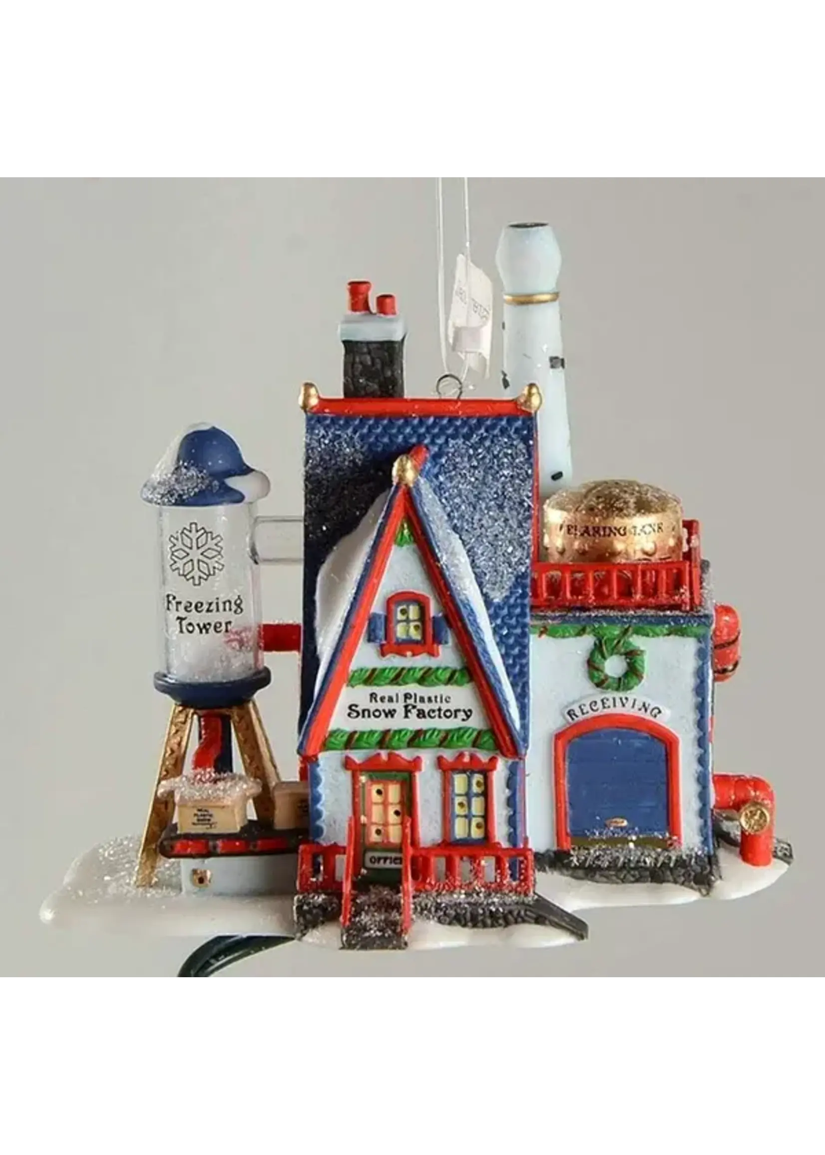 DEPARTMENT 56 NORTH POLE VILLAGE ORNAMENT REAL PLASTIC SNOW FACTORY