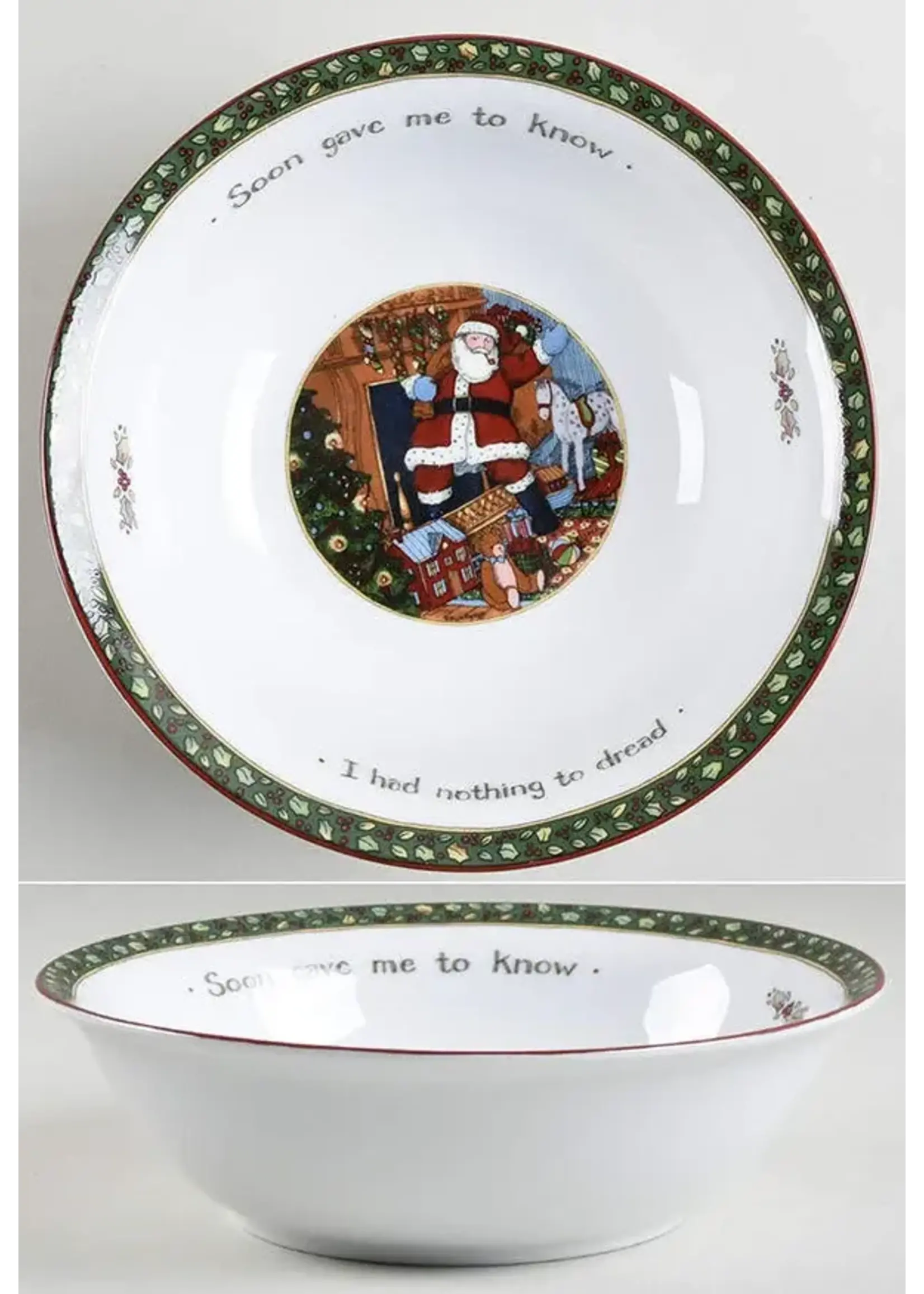 PORTMEIRION PORTMEIRION CHRISTMAS STORY BOWL 8" SOON GAVE ME