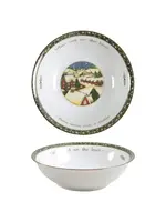 PORTMEIRION CHRISTMAS STORY BOWL 8" WHEN OUT ON THE