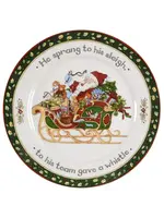 PORTMEIRION CHRISTMAS STORY SALAD PLATE 8 1/8" HE SPRANG