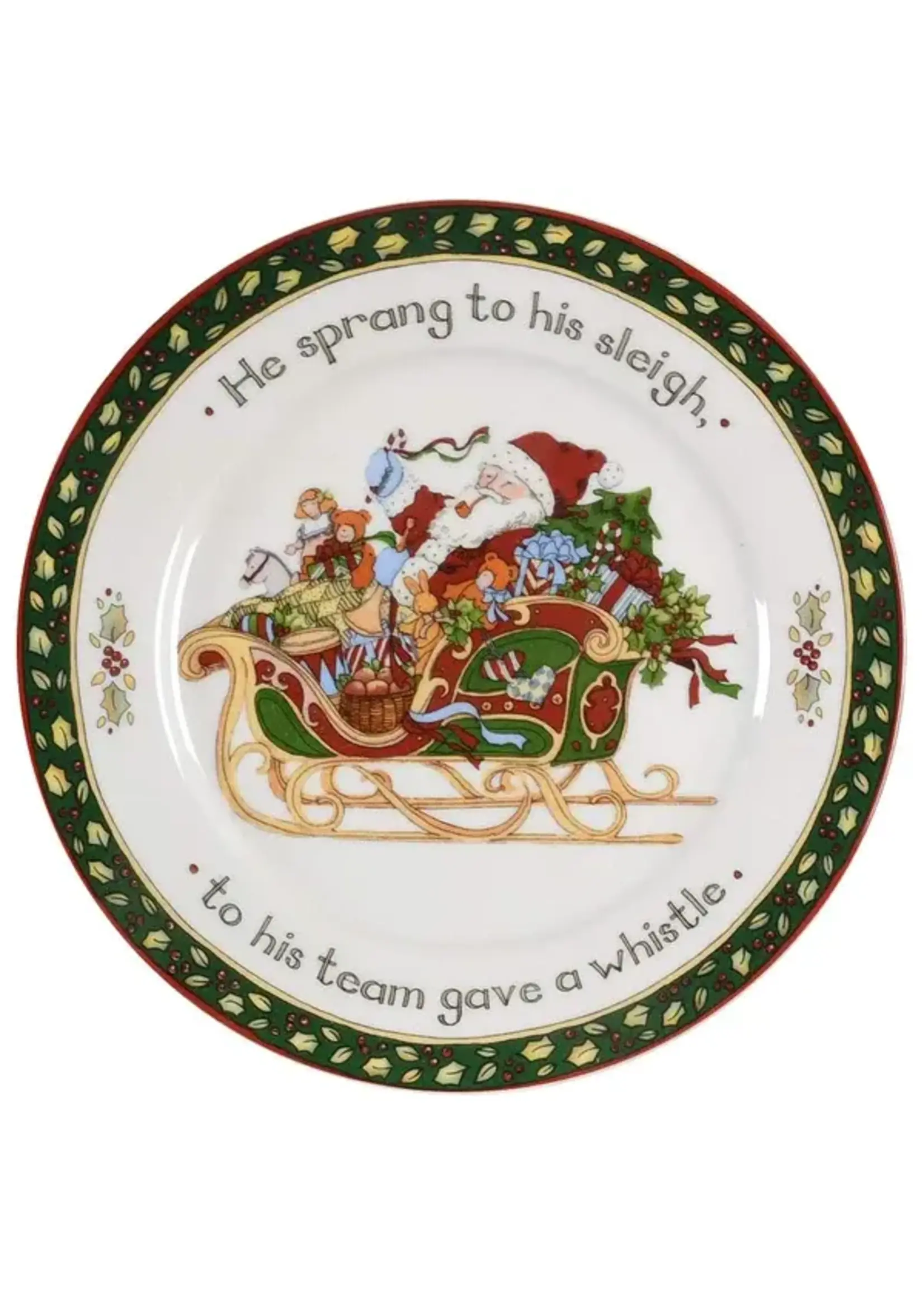 PORTMEIRION PORTMEIRION CHRISTMAS STORY SALAD PLATE 8 1/8" HE SPRANG