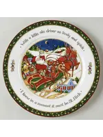 PORTMEIRION CHRISTMAS STORY DINNER PLATE 10 3/4" WITH A LITTLE OLD