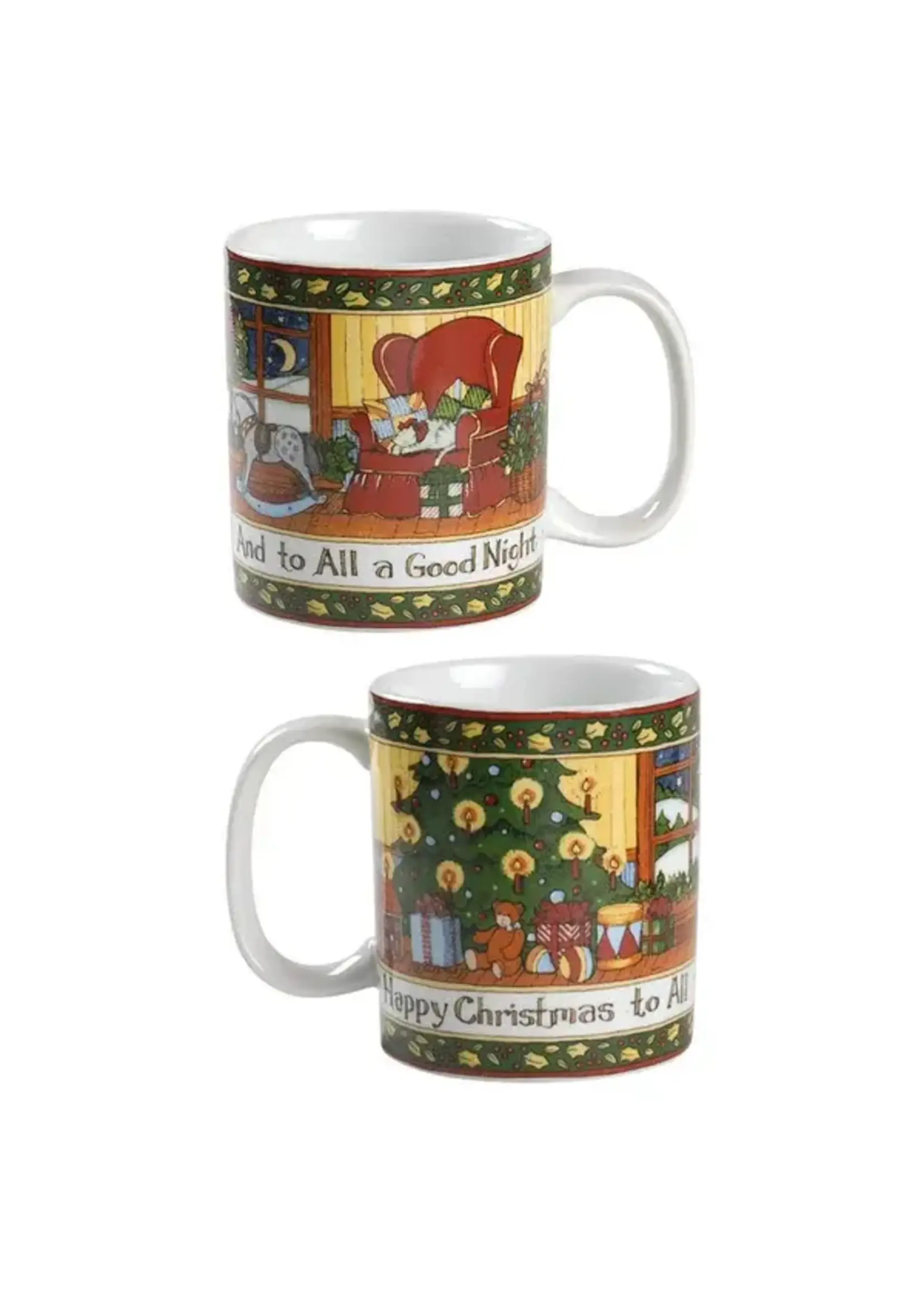 PORTMEIRION PORTMEIRION CHRISTMAS STORY MUG 3 3/4" CHAIR AND TREE