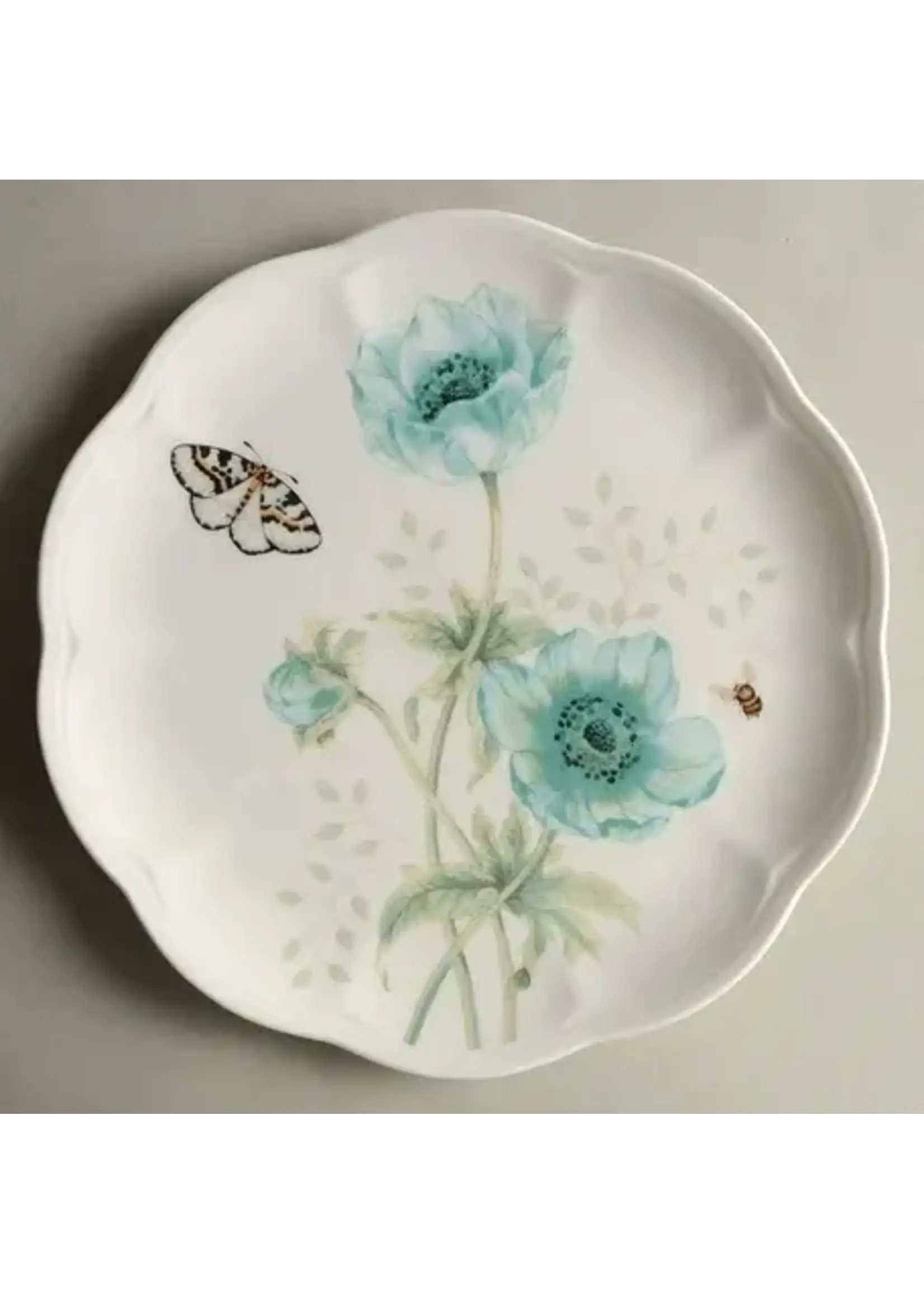 LENOX LENOX BUTTERFLY MEADOW LUNCH PLATE 9 1/8" ORANGE SULPHUR