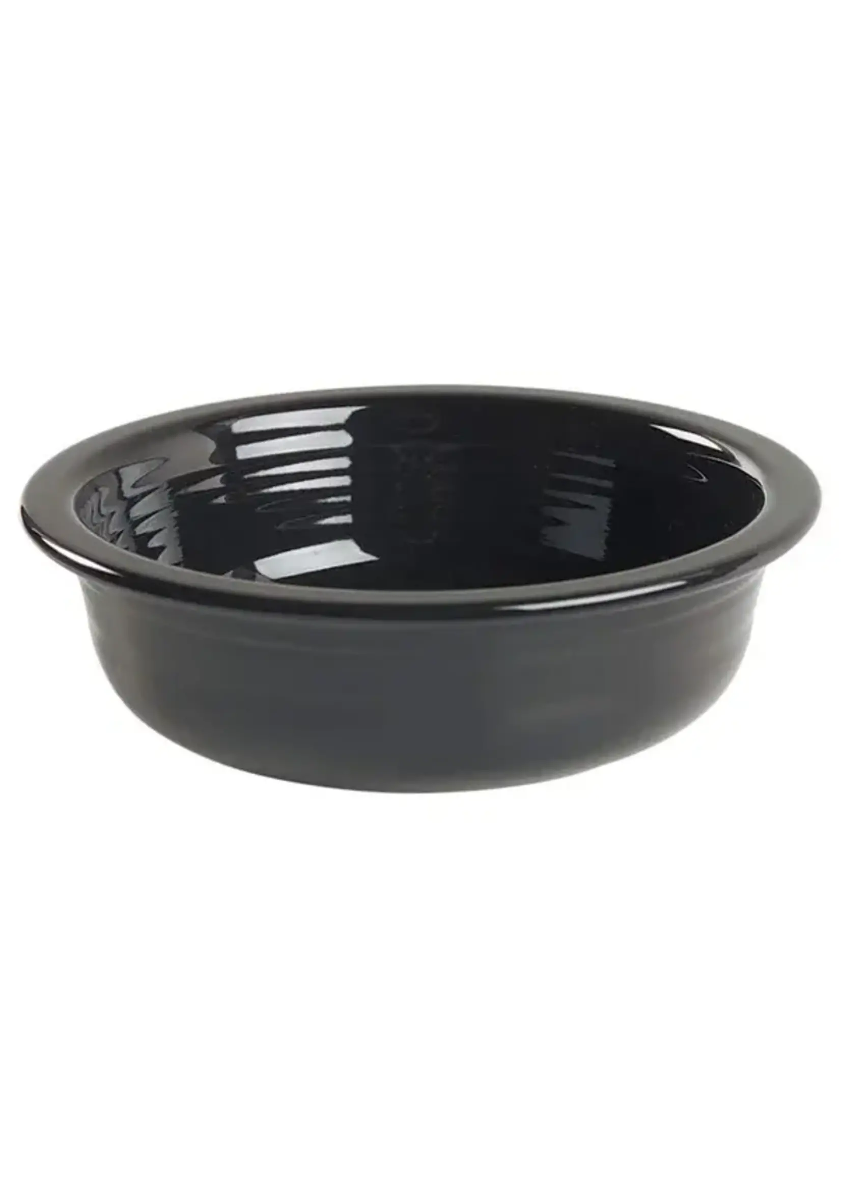 HOMER LAUGHLIN FIESTA BLACK VEGETABLE BOWL ROUND 8 3/8"