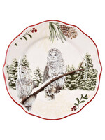 BETTER HOMES & GARDENS WINTER FOREST SALAD PLATES OWL 8 3/4"